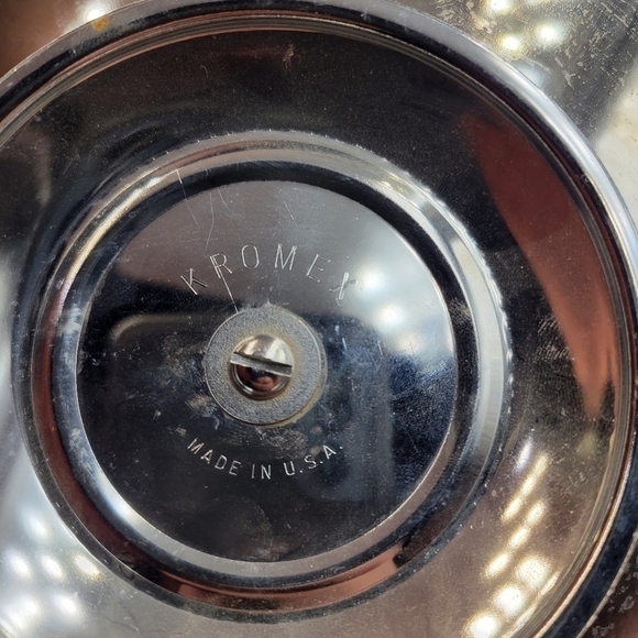 KROMEX Vintage Chrome Serving Tray with Handle - Made in USA - Picture 4 of 7